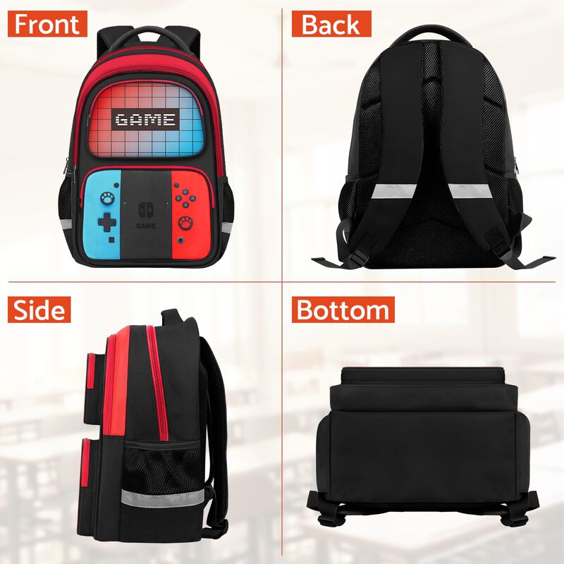 Mochila Escolar Tilytadly Gamer Boys De 17.3 Pu... image number null