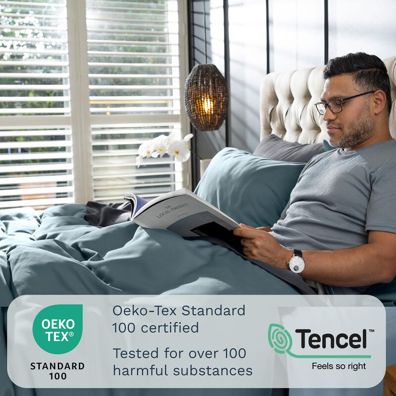 Juego De S&aacute;banas Queen De Tencel Lyocell &ndash; Oliv... image number null