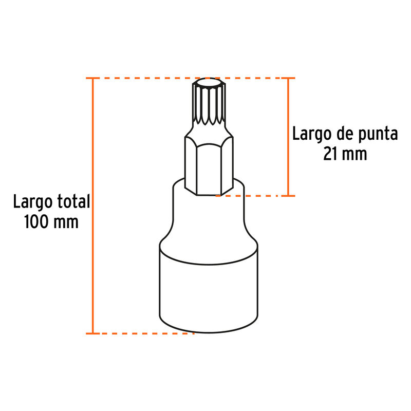 Juego de 7 Dados Cuadro 1/2' Punta Larga Bristo... image number null