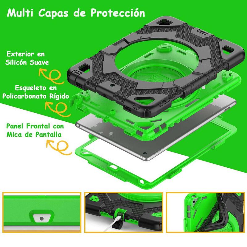 Funda TEKKU Spider uso rudo para iPad 10 de 10.... image number null