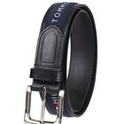 Cintur&oacute;n Tommy Hilfiger Con Cinta Incrustada Negro/azul Marino Para Hombre, Talla 42