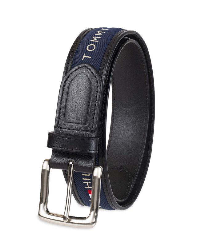 Cintur&oacute;n Tommy Hilfiger Con Cinta Incrustada Ne... image number null