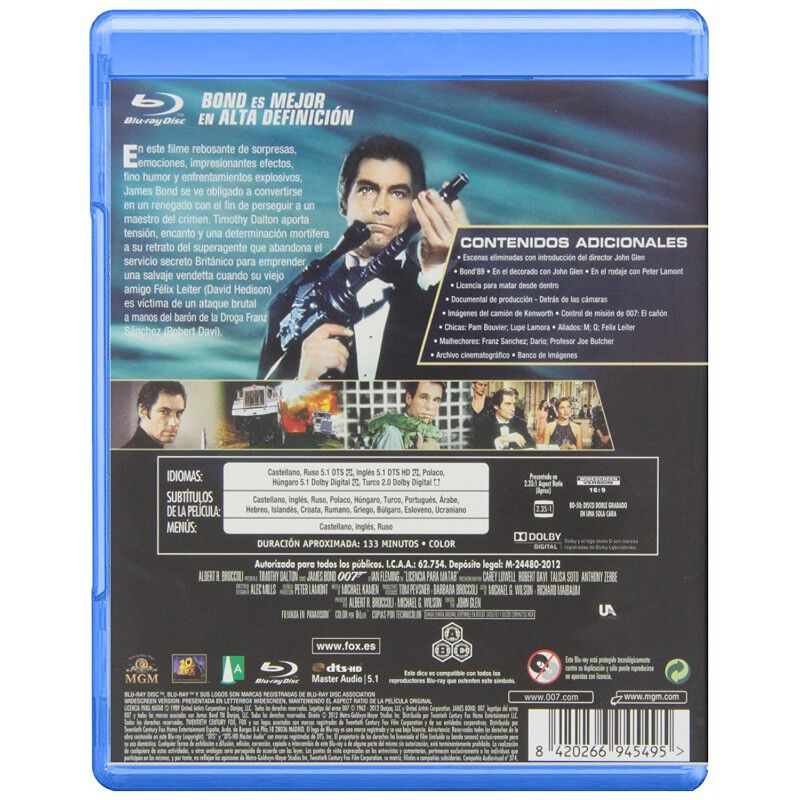 007 Licencia Para Matar [blu-ray] image number null