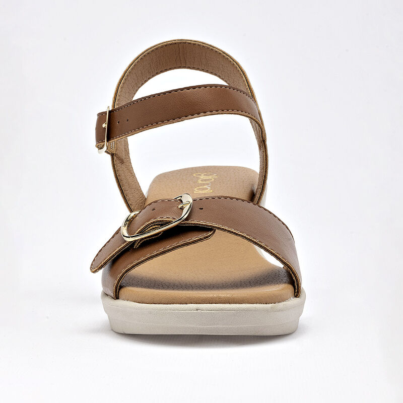 Gilardi sandalia cu&ntilde;a para mujer camel cod 1404... image number null