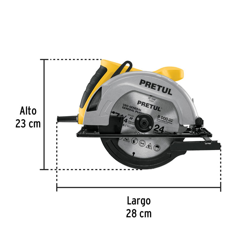 Sierra Circular 7-1/4' 1200 W Pretul image number null