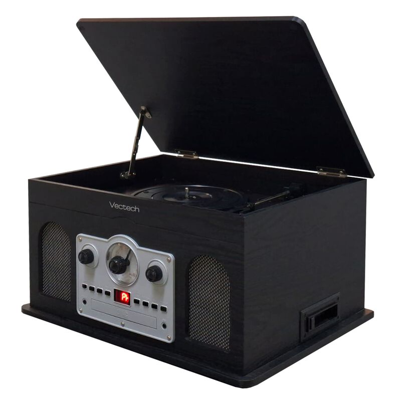 Tocadiscos Retro Multifunci&oacute;n 5 En 1 Con Bocina... image number null