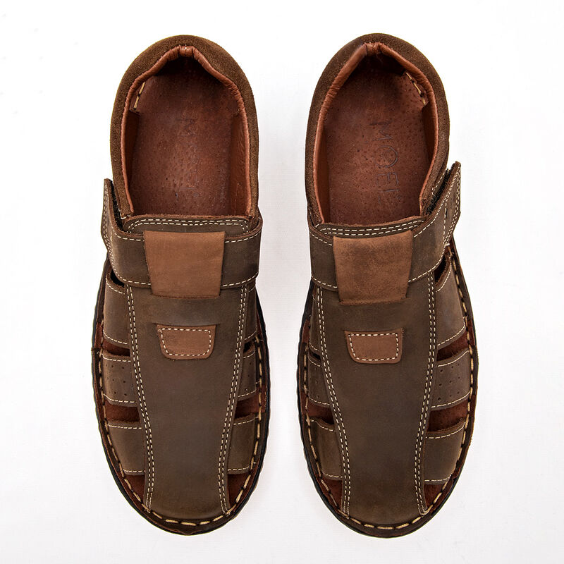 Moel Sandalia Piel Para Hombre Caf&eacute; Cod 121335-... image number null