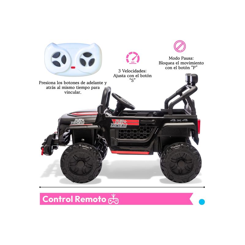 Carro El&eacute;ctrico Montable 12v Doble Motor Contro... image number null
