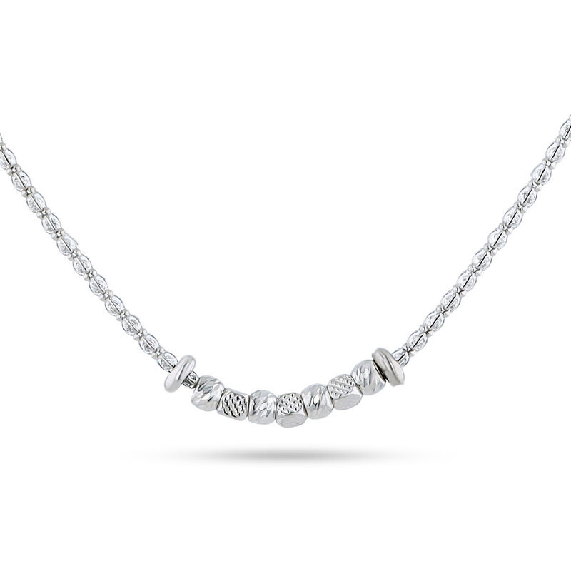 Cadena Plata Blanca 925 Con Piedras Blancas image number null