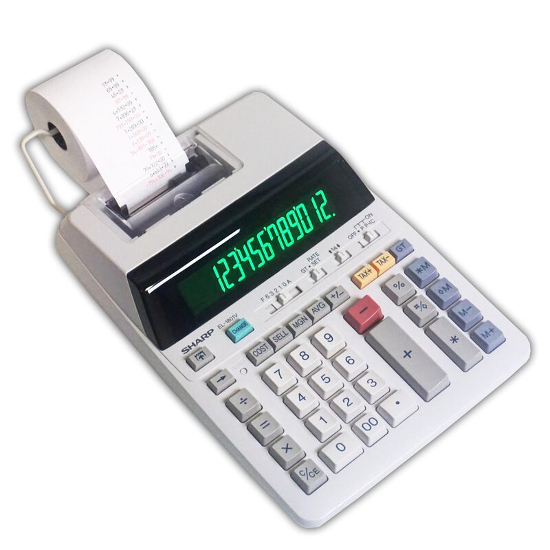 Calculadora De Impresi&oacute;n Sharp El-1801v Ink, 12... image number null