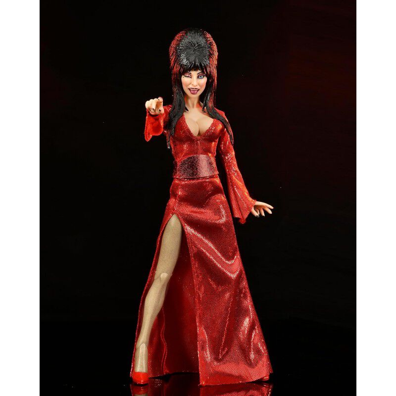 Figura Elvira Mistress Of Dark Con Vestido Rojo... image number null