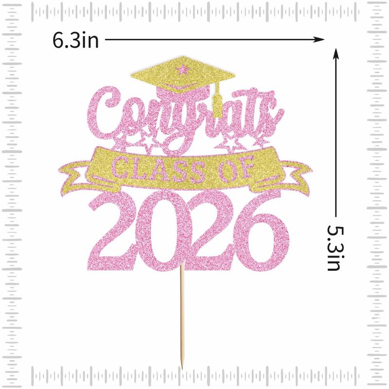 Adorno Para Pastel Crseniny Clase De 2026 Brill... image number null