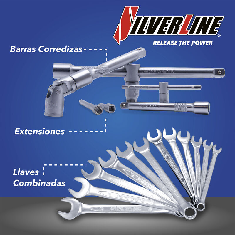 JUEGO DE HERRAMIENTAS SIILVERLINE DE 216 PZ image number null