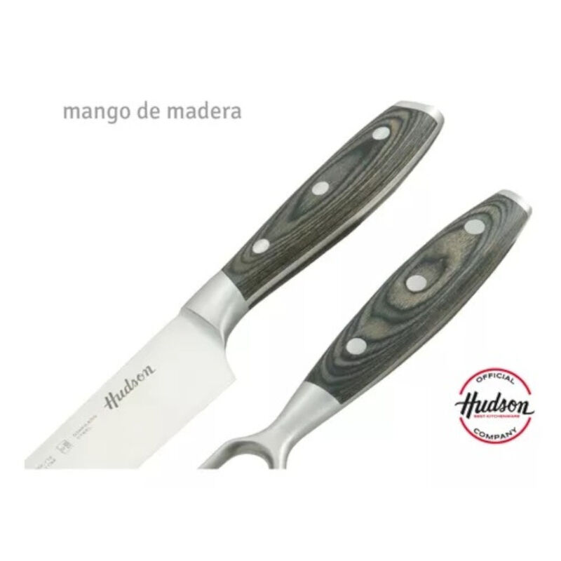 Cuchillo y Trinche Asador HUDSON mango madera 2... image number null