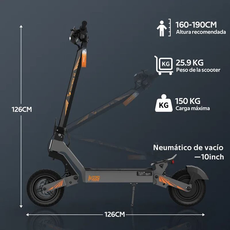 Scooter Eléctrico Honey Whale H2 Gris image number null