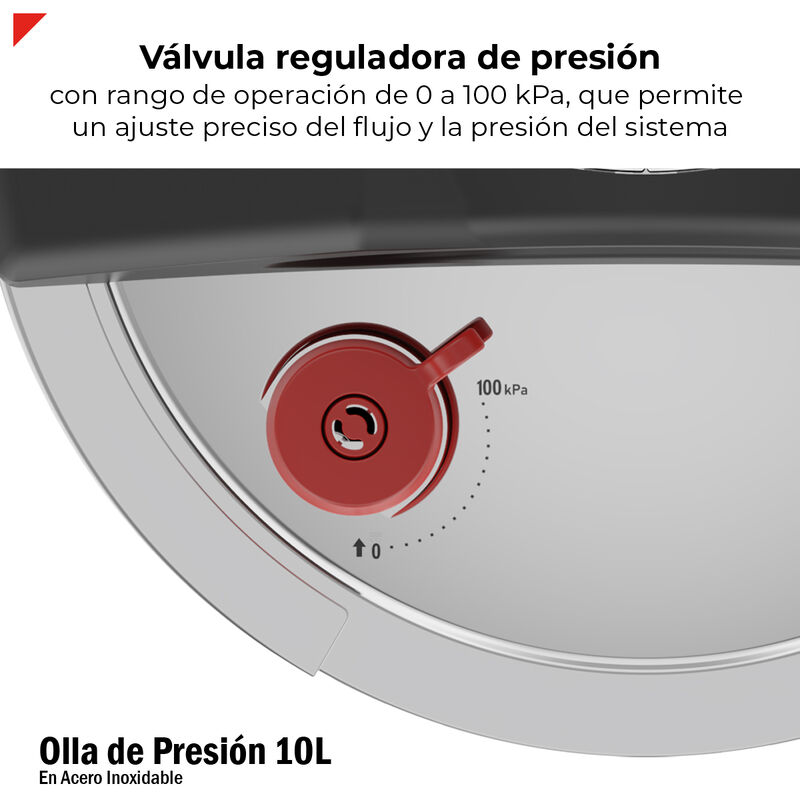 Olla De Presi&oacute;n De 10 Litros Acero Inox 304 Bog... image number null