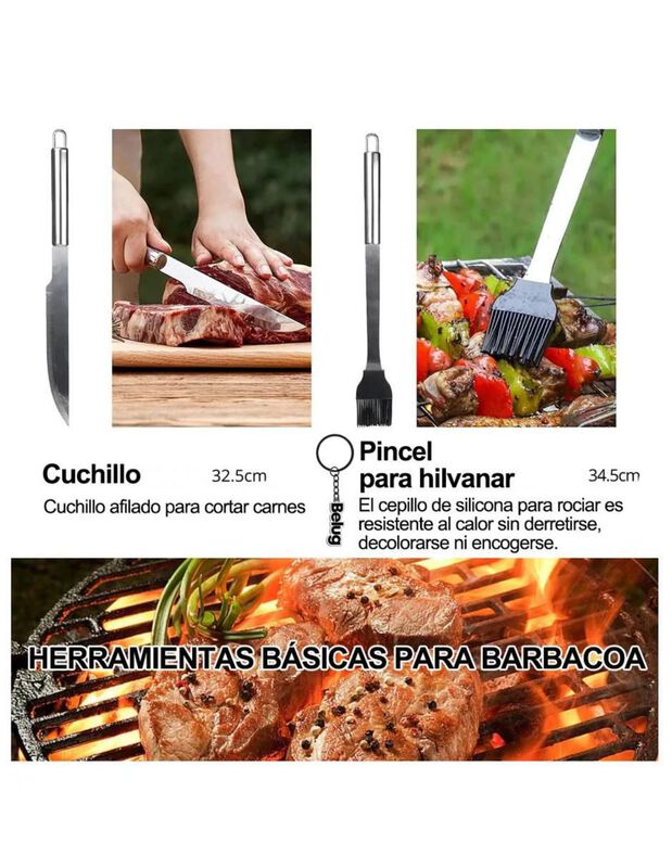 Set utensilios Casa BIU de acero inoxidable image number null