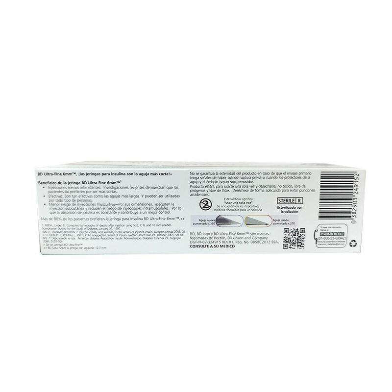 Jeringa Deschable Para Insulina Bd Ultra Fine 1... image number null