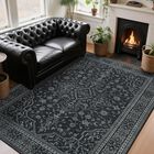 Alfombra Lbris 244 &times; 152 cm Lavable - Negro/blanco