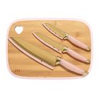 Set De Tabla De Cortar Y Cubiertos Paris Hilton Reversible Bamboo
