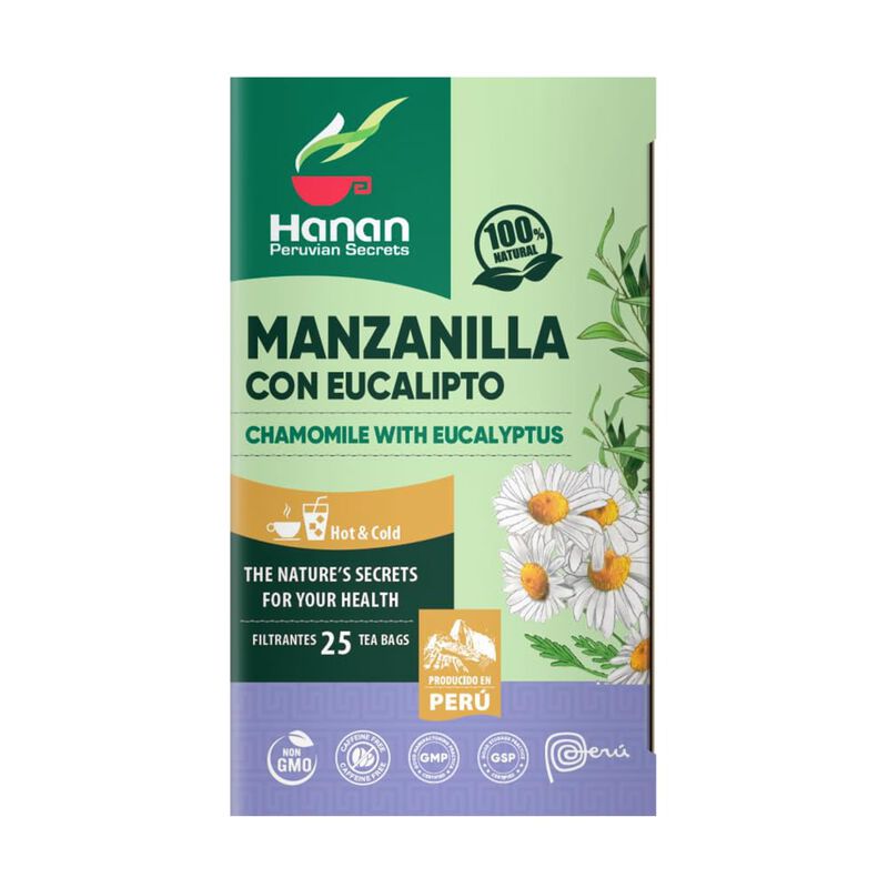 T&eacute; Hanan Manzanilla Y Eucalipto 25 Bolsas 100% ... image number null
