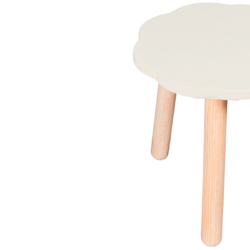 Banquito de Madera para Ni&ntilde;os- Nube - Blanco Os... image number null