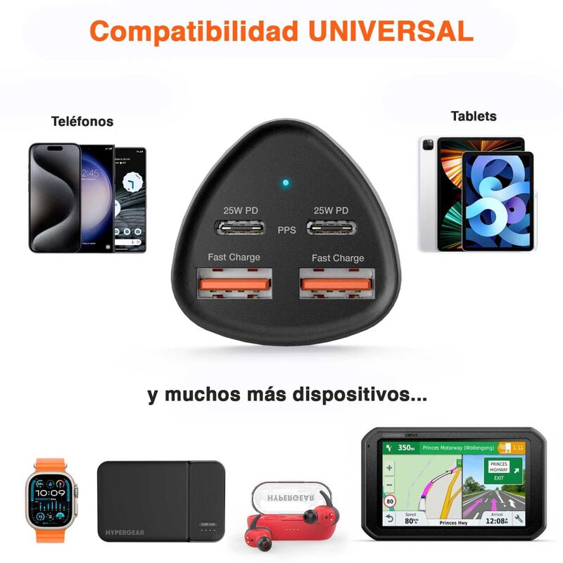 Cargador para Auto Plug In HYPERGEAR 50W ultra ... image number null