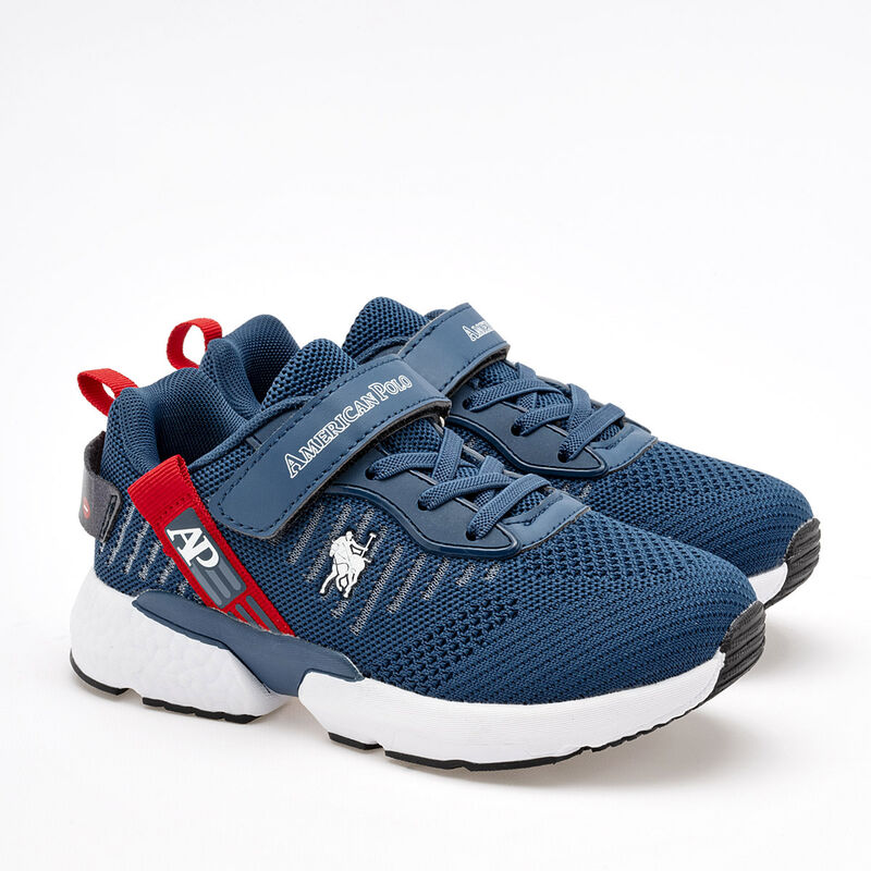 American Polo Tenis urbano para niño marino roj... image number null