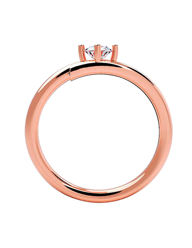 Anillo de Compromiso en Oro de 14K con Circonia... image number null