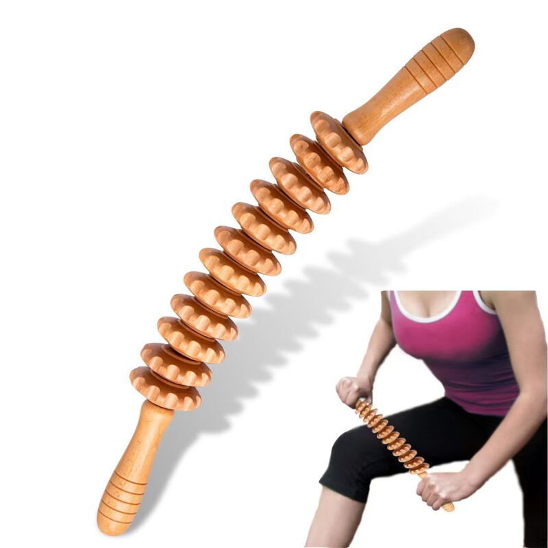 Rodillo De Masaje Daozwubgih Curved Wood Therap... image number null