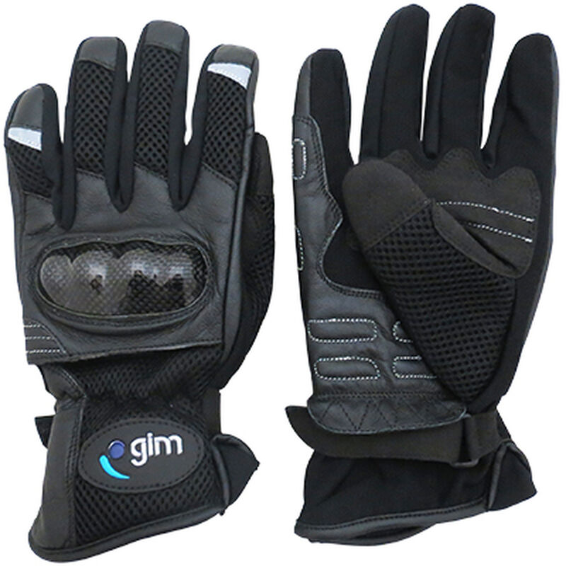 Guantes Motociclismo Pu&ntilde;o Ajustable Negros Mb-1... image number null