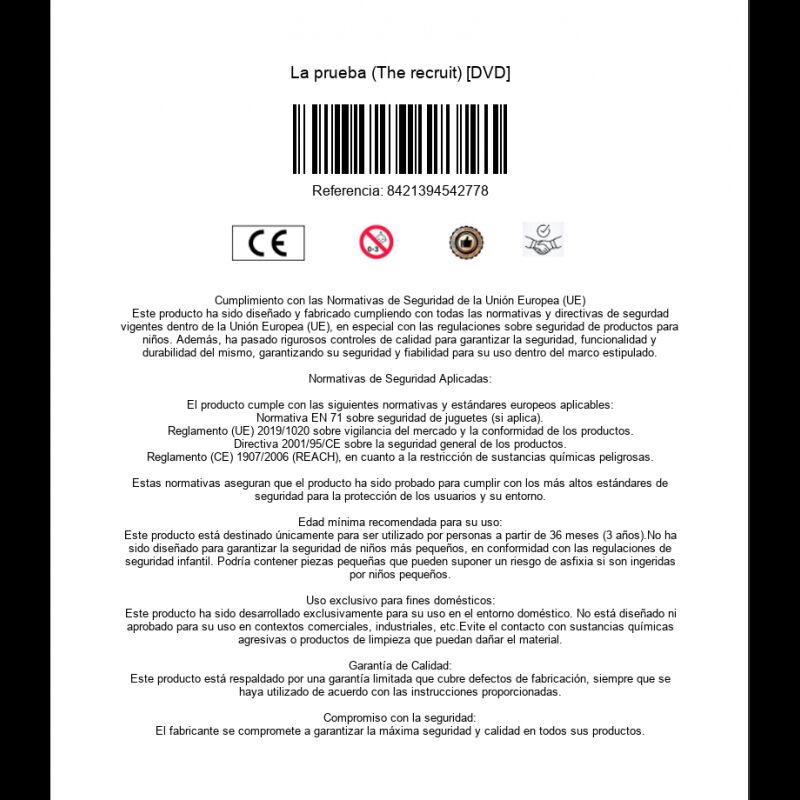 La prueba (The recruit) [DVD] image number null