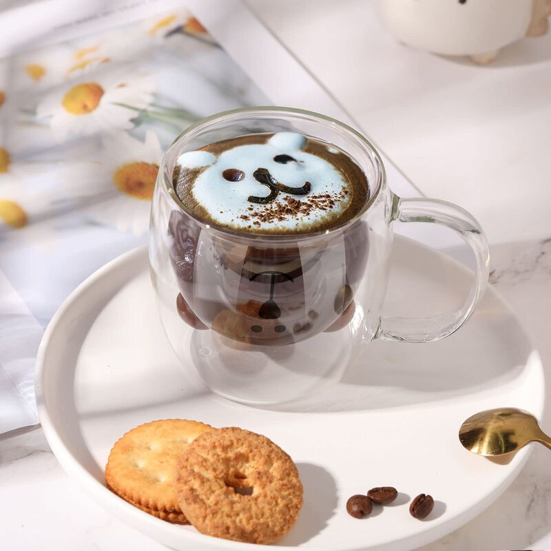 Taza De Vidrio Patelai Oso 250 ml Doble Pared C... image number null