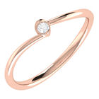 Solitario De Oro Rosa 14k Con 5pts De Diamante - Suraj81-0anr Talla 8