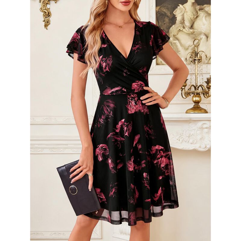 Vestido Zaberry Floral Corte Envolvente Escote ... image number null