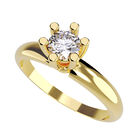 Anillo de Compromiso en Oro Amarillo 14K con Circonia -  Talla:5/ M405-14Y-CZ-5