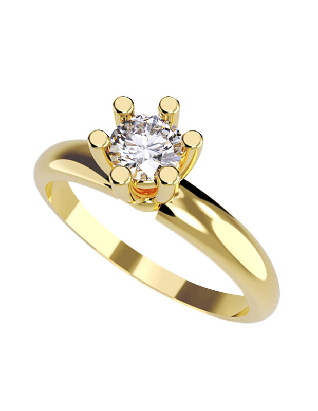 Anillo de Compromiso de 14K con Diamante de Lab... image number null