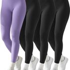 Set De 4 Leggings T&eacute;rmico De Mujer Lic-071PX4 Varios Colores Afelpado