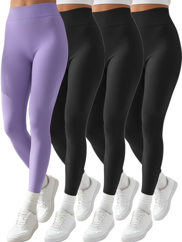 Set De 4 Leggings T&eacute;rmico De Mujer Lic-071PX4 V... image number null