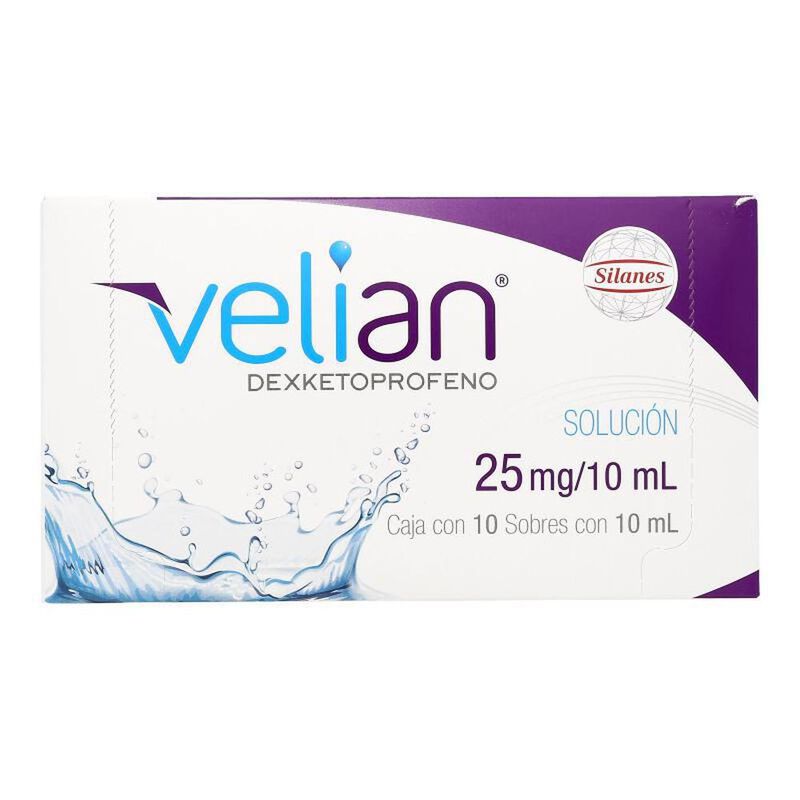 Velian 25 mg /10 ml caja con 10 sobres de 10ml ... image number null