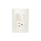 10 Pack Placa de 3 Módulos Apagador y contacto 1.5 Módulos color Perla iGoto