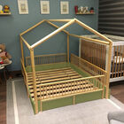 Matrimonial - Cama Casa Montessori de Madera Duduk - Verde