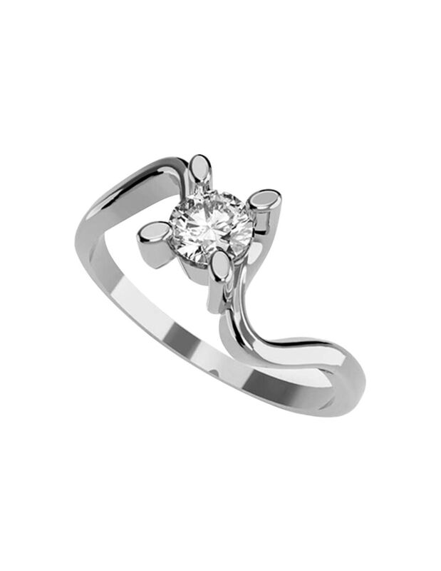 Anillo de Compromiso en Oro de 10K con Circonia... image number null