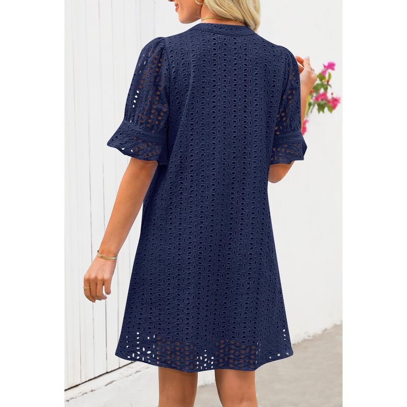 Vestido Mini Merokeety Talla XL Azul Marino image number null