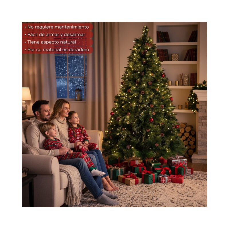 Arbol Navidad 2.3m Grande Frondoso Pi&ntilde;as Escoce... image number null