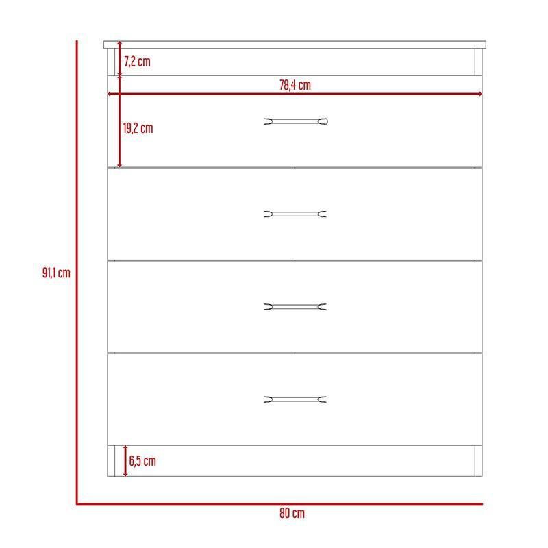 C&oacute;moda Organizador Marino Beige y Blanco con Cu... image number null