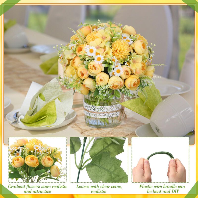 Flores Artificiales Tigeen 26x24 Cm Amarillo Cl... image number null