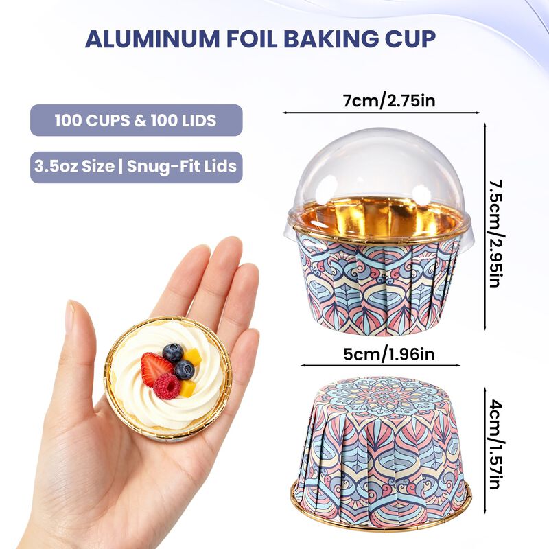 C&aacute;psulas De Aluminio Para Cupcakes Trusber 100 ... image number null