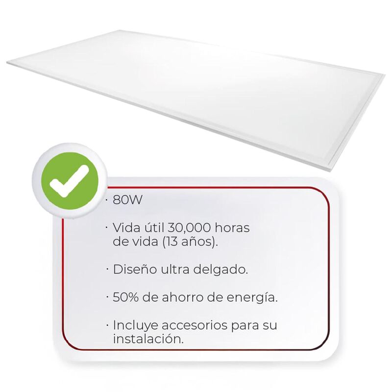Panel Led Rectangular Con Tensores 60 W image number null