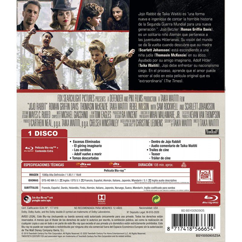 Jojo Rabbit [Blu-ray] image number null